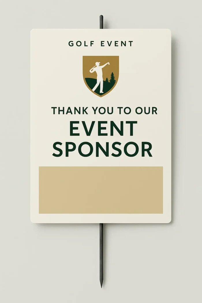 Event Sponsor Signs Golf Course